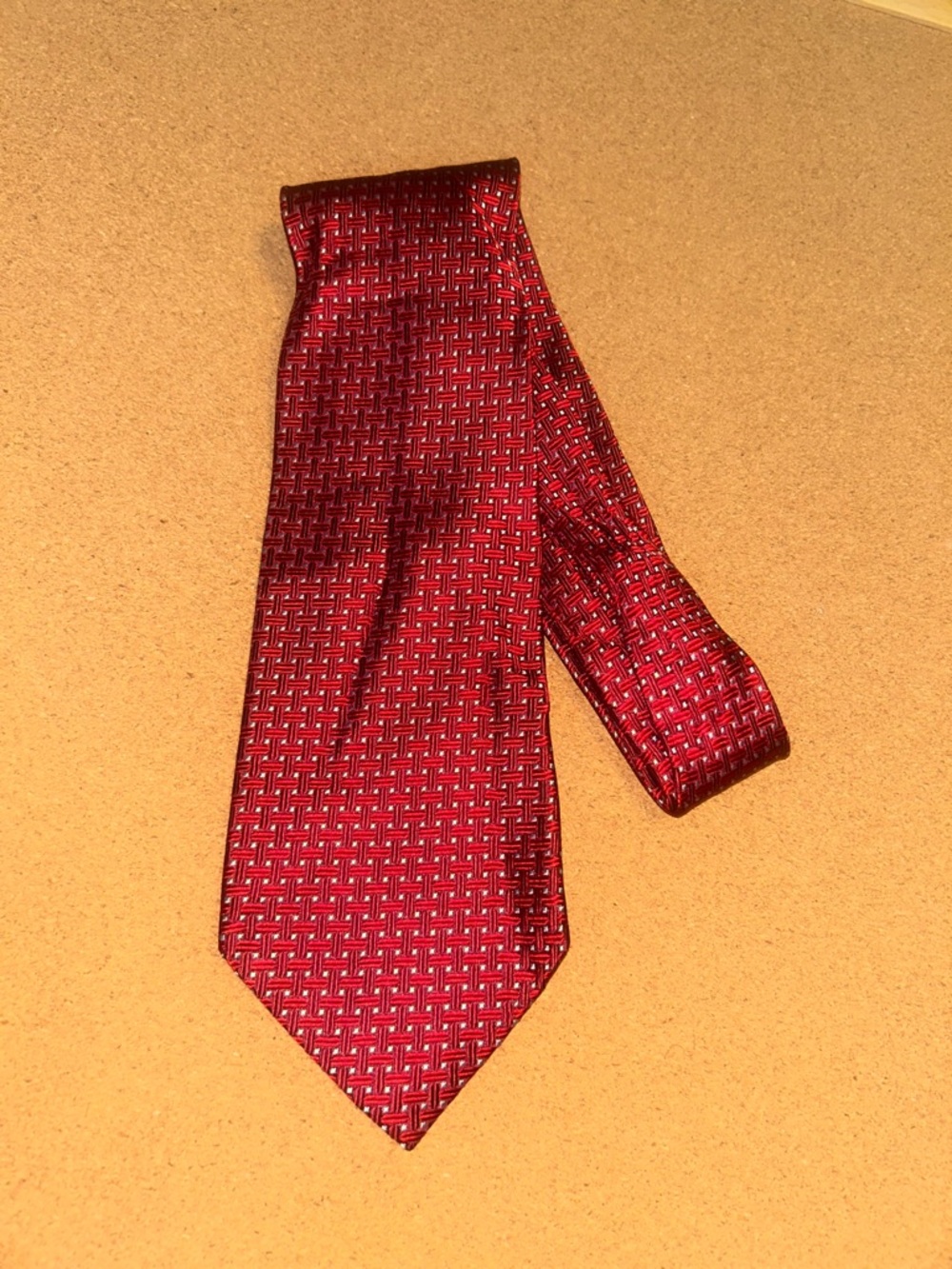 Classic Red Patterned Men's Tie